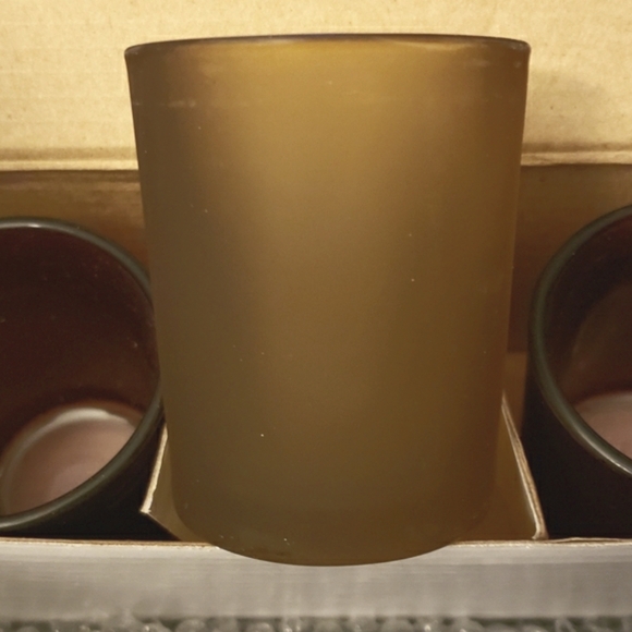 FineLife 5 Votive Candle Holder Set with Pebble Accents & Wooden Tray - Picture 7 of 7